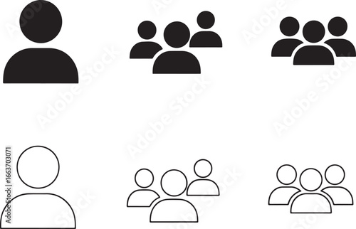 User Profile and People Group Icons Set