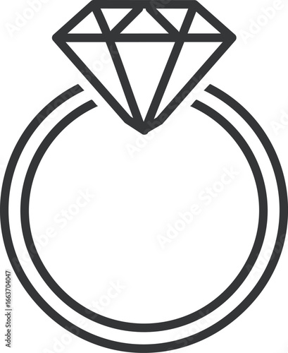 Wedding ring outline
