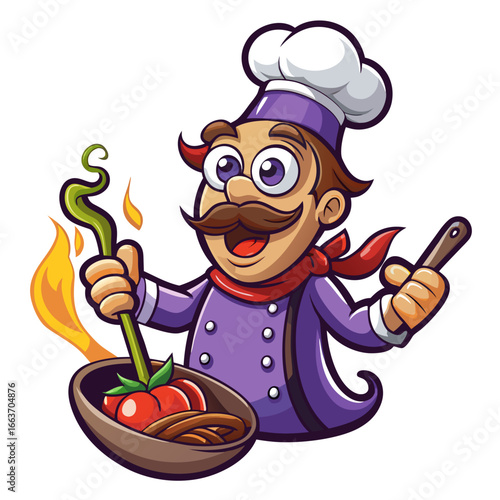 chef with a pan