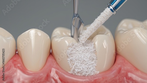 Dental Bone Graft Procedure Closeup Dental Implant Health