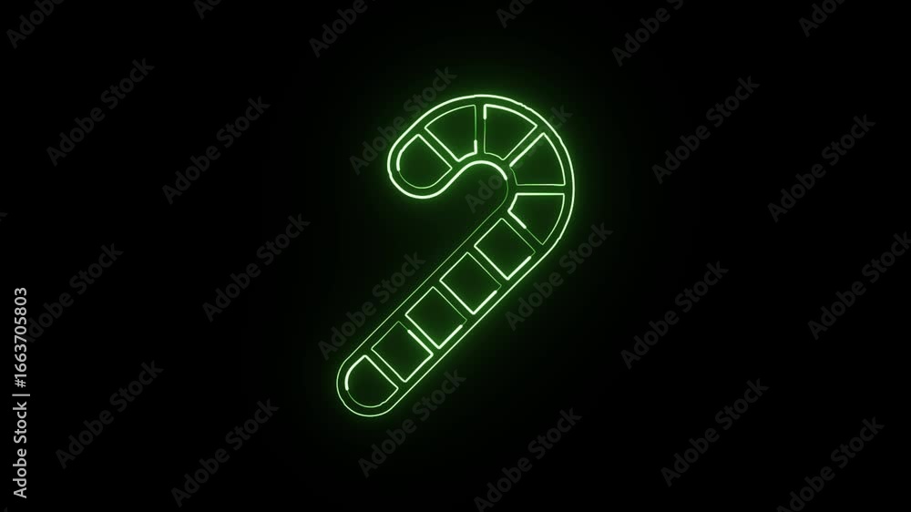 custom made wallpaper toronto digitalGlowing neon line Candy Cane free icon. Candy Cane animation HD video isolated on black background.