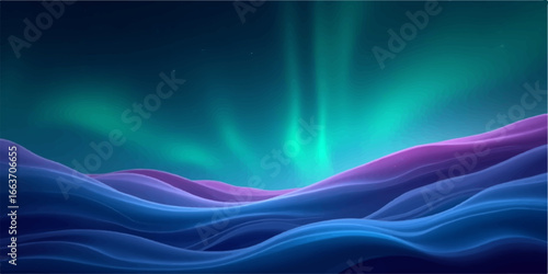 Abstract background with colorful light waves and flowing curved lines creates a futuristic design concept