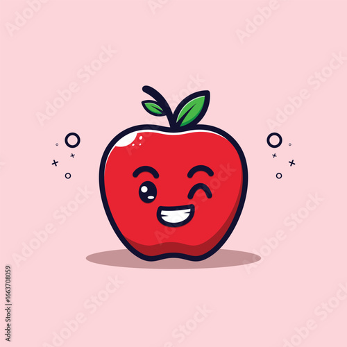 apple logo vector red apple cute and unique inspiration