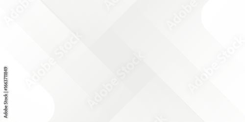 3D white geometric abstract background overlap layer on bright space with rounded rhomb effect decoration