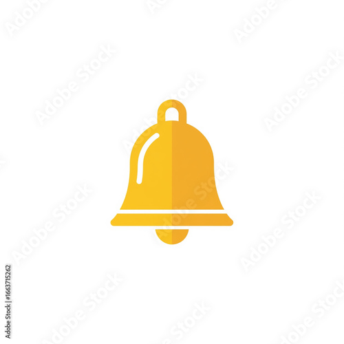 golden bell on white background