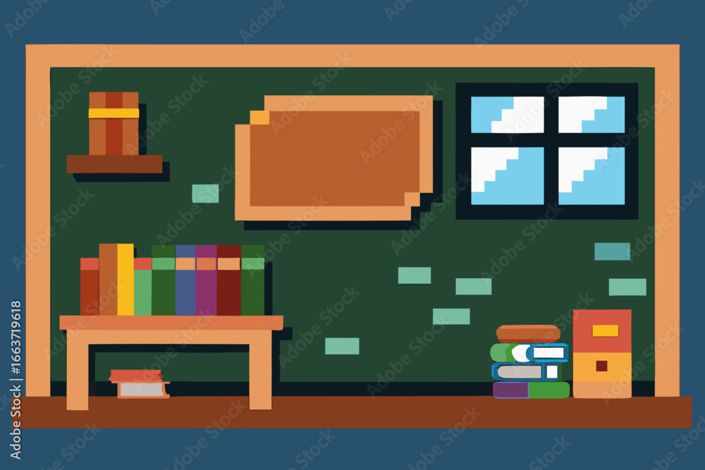 Fototapeta premium vector illustration of a bookshelf