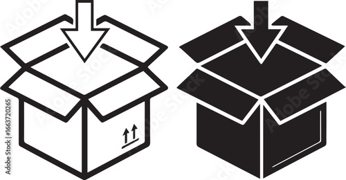 a cardboard box and a matchbox with house and real estate concept elements
