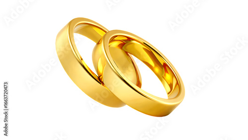 Wallpaper Mural Elegant Gold Wedding Bands with Diamond Accents: Luxurious Jewelry Photography Torontodigital.ca