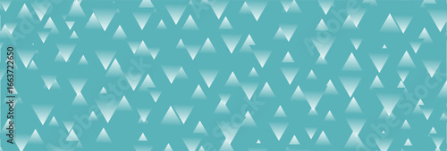 A modern geometric background displays a teal surface adorned with a pattern of upward-pointing, gradient white triangles that create an aesthetic, textured composition