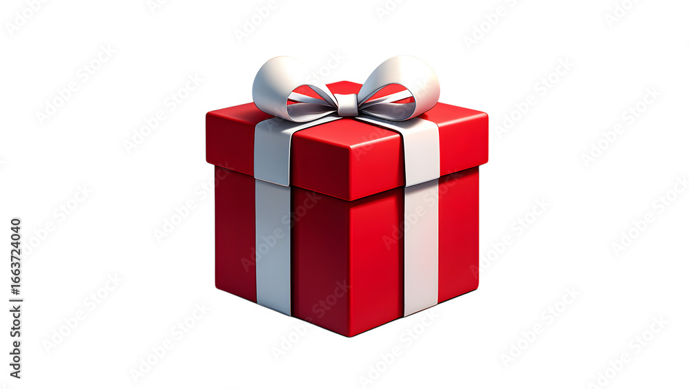 Fototapeta premium red gift box with ribbon