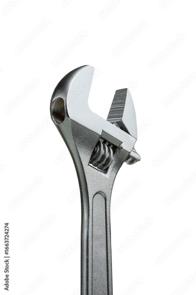 Obraz premium adjustable wrench on a white isolated background