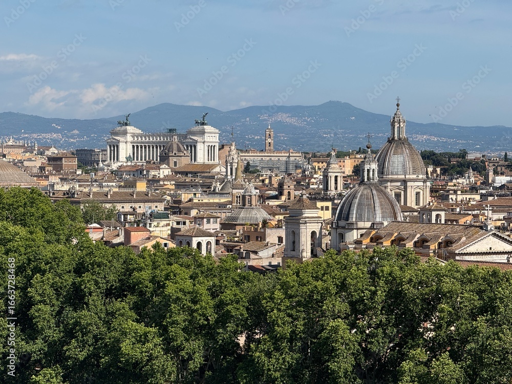 Obraz premium Panoramic view of Rome panorama, Italy