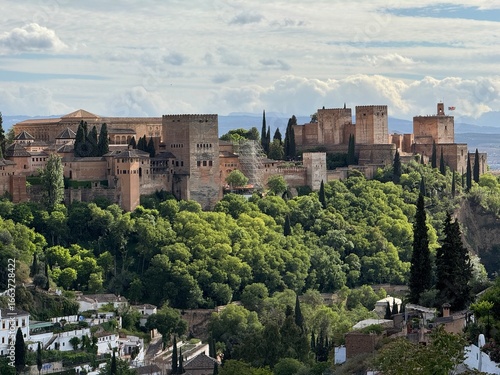 Wallpaper Mural View of the Alhambra palaces in Granada, Spain Torontodigital.ca