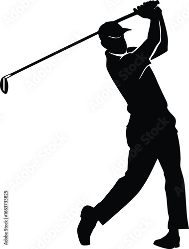 golfer silhouette, golf player vector, golf swing silhouette, golf clipart