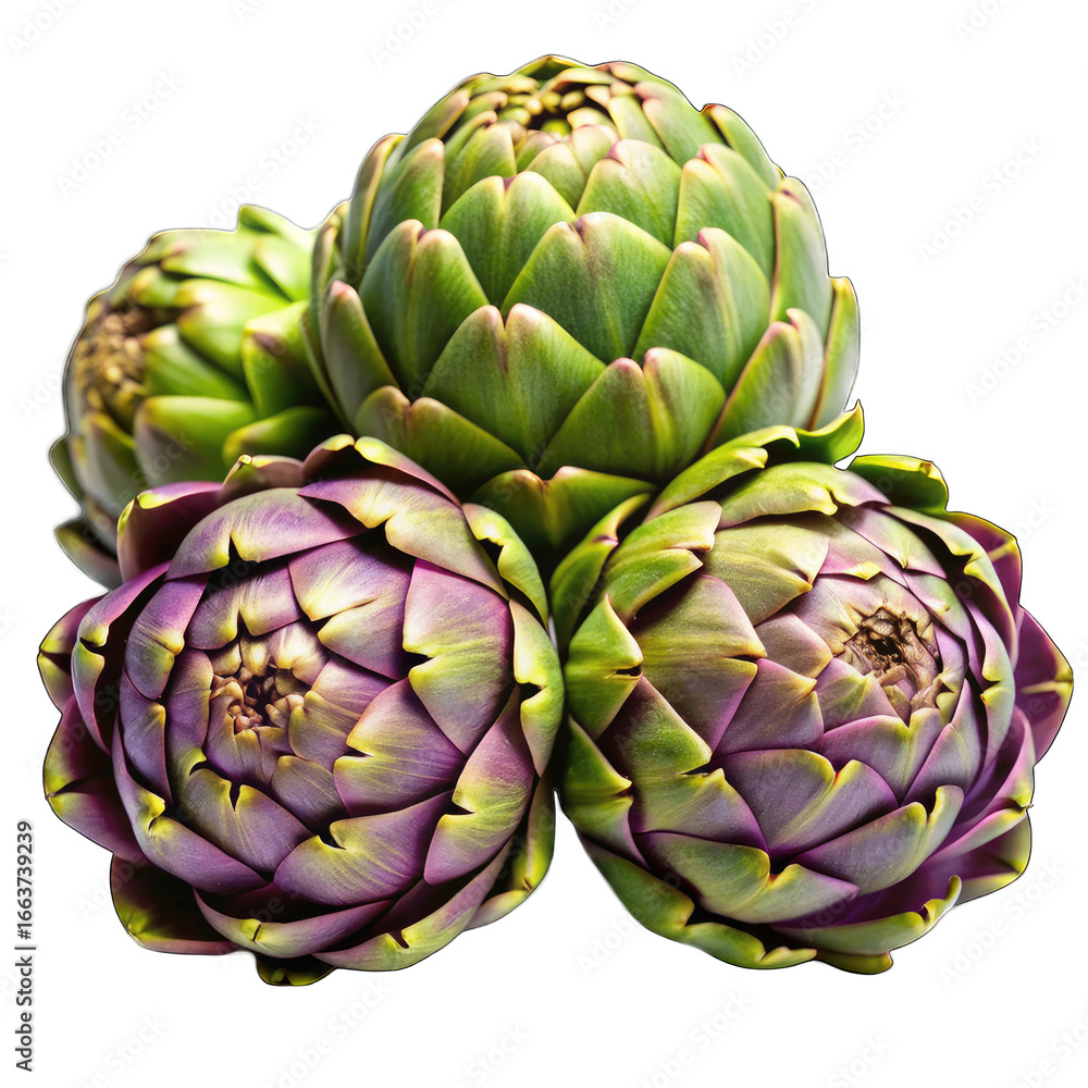 Fototapeta premium artichoke on green background