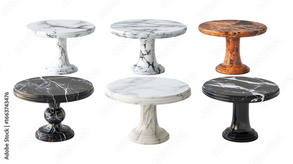 Six Small Pedestal Cakes Stands Variety of Colors and Styles Six Small Pedestal Cakes Stands Variety of Colors and Styles