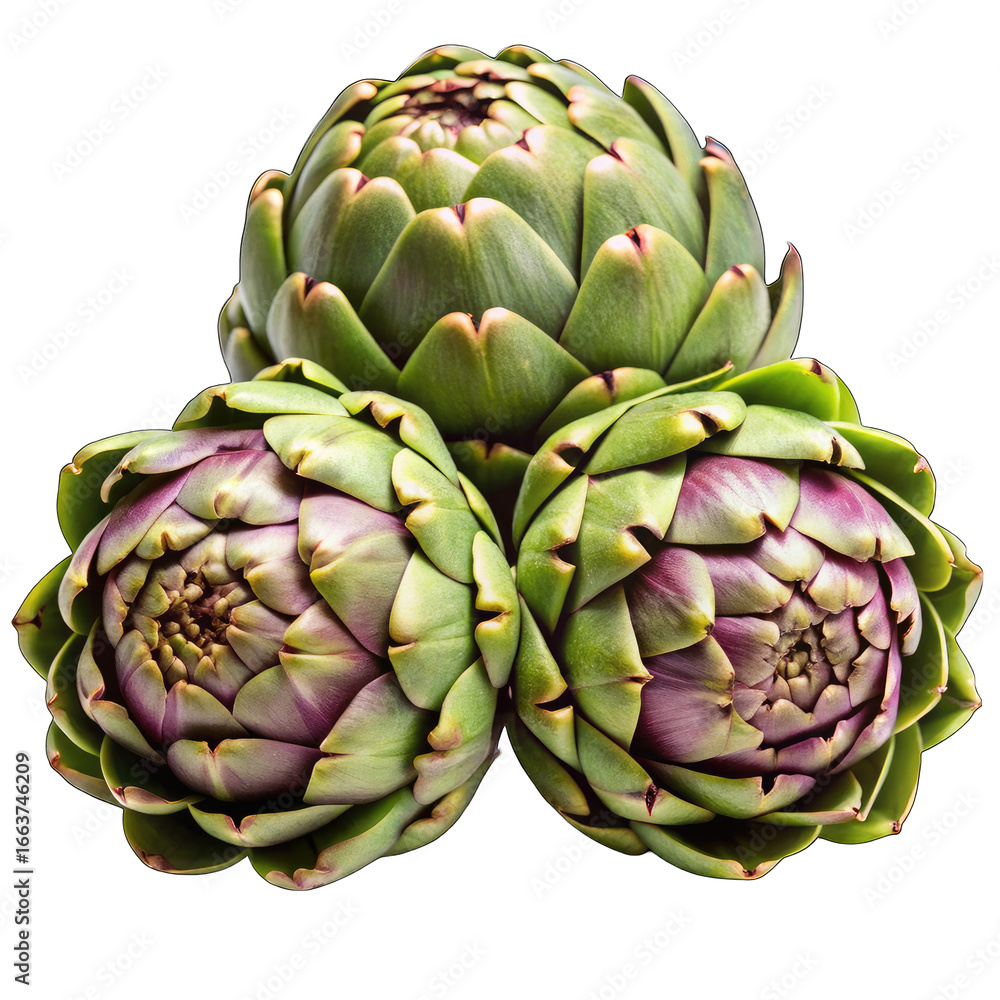 Obraz premium artichoke on green background