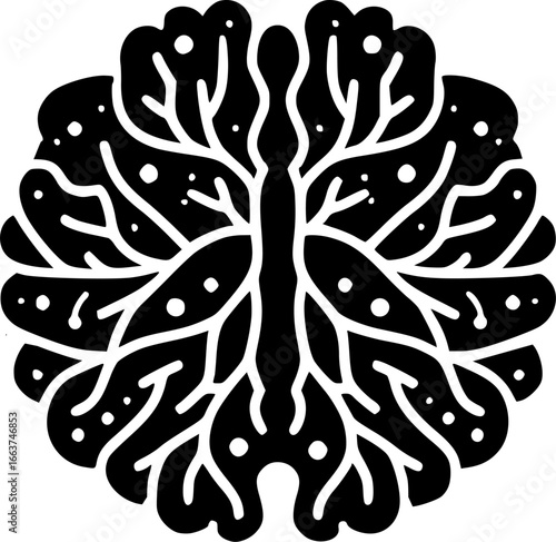Nervous System. Simple element from internal organs collection sign, symbol, vector, art