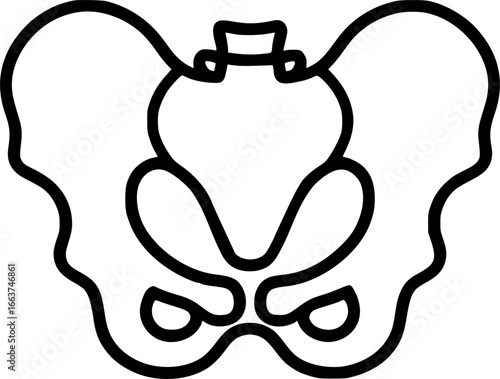 Pelvis. Simple element from internal organs collection. sign, symbol, vector, art