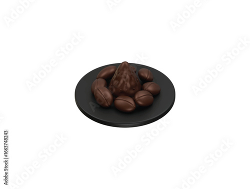 coffee powder icon 3d illustration render