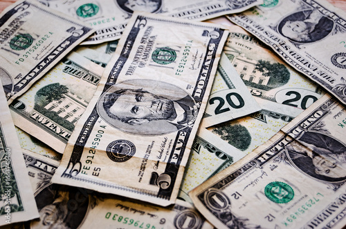 Wallpaper Mural Close-Up Stacked US Currency Featuring Hamilton Jackson - Finance Prospersity Investment Torontodigital.ca