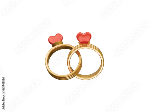 engagement icon 3d illustration render