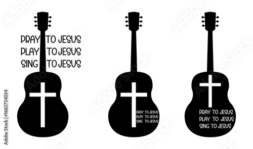 Musical logo, which symbolizes Evangelical, Christian music. Logo Gospel Music. Musical logo, emblem. EPS 10 Vector illustrations
