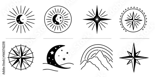 Celestial and Navigational Symbols Collection