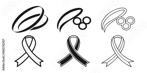 Collection of Awareness Ribbon and Symbol Icons