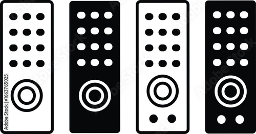 Realistic TV Remote Controller Vector,Television or Other Electronic Devices, Professionally Drawn Electronic Device, Remote Control Vector on White Background,
