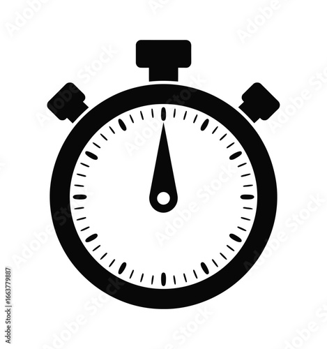 Need for speed? Use this dynamic black stopwatch to show urgent deadlines, efficiency, or time management in your next project now!