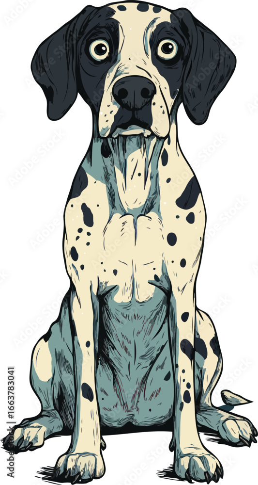 Fototapeta premium portrait of a dog with Wide Eyes