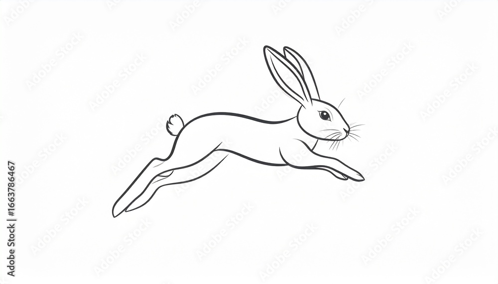 Obraz premium Stylized Bunny Design