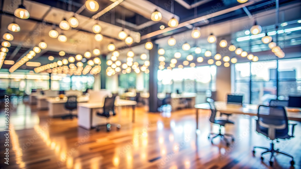 custom made wallpaper toronto digitalA modern, bright, and spacious office interior with desks, chairs, and ambient lighting, creating a productive atmosphere