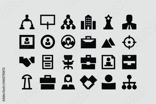 business icon sheet vector 