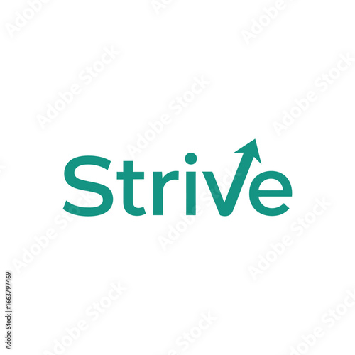 Strive wordmark logo with an upward arrow symbol.