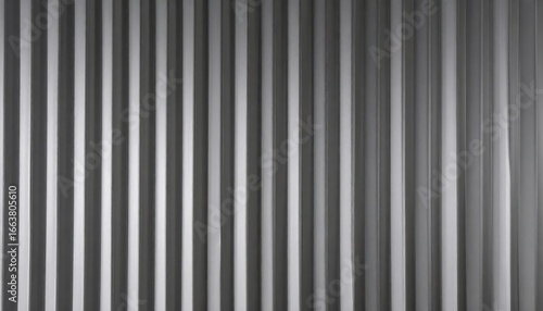 Gray curtains with vertical pleats