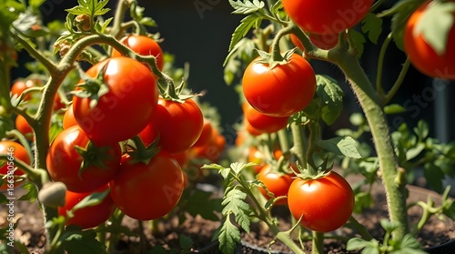 tomatoes in the garden
