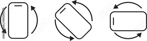 Smartphone Orientation Icons for Screen Rotation