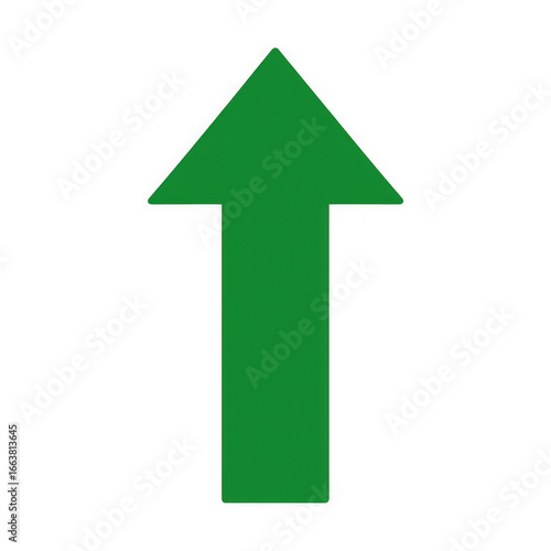 Free Download Bright green arrow pointing upwards indicating progress growth success and direction on a dark backdrop transparent background - GFXLoad