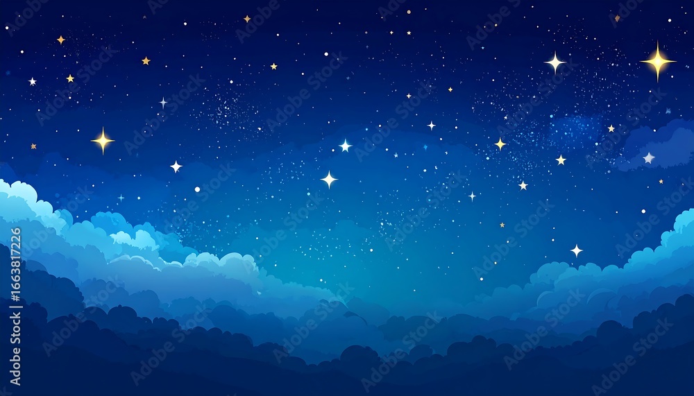 Fototapeta premium Night sky with clouds