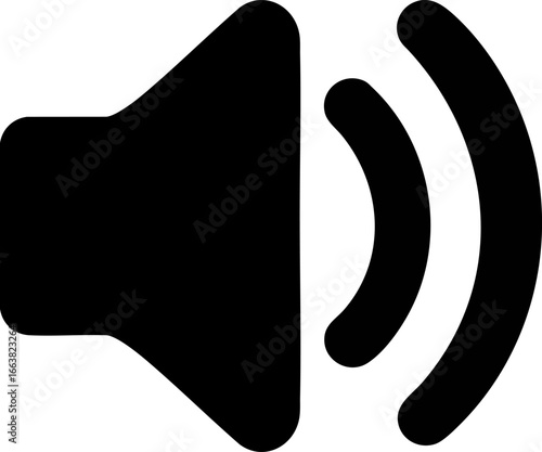 A sound on icon, indicating audio is enabled or playing, frequently used in multimedia or sound settings.