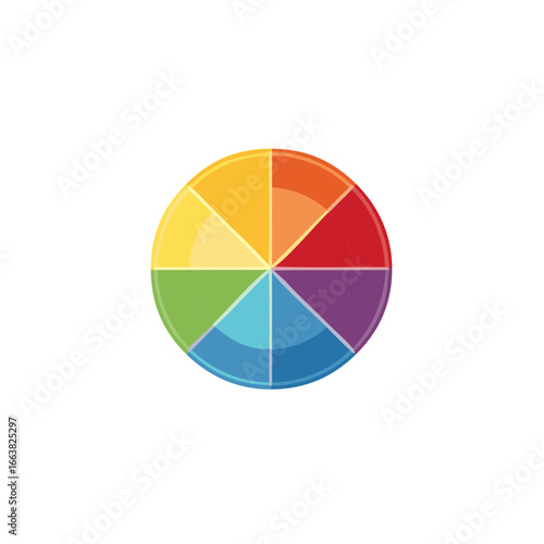 Colorful Round Chart with Yellow, Orange, Red, Green, Blue and Purple Free Download Colorful Round Chart with Yellow, Orange, Red, Green, Blue and Purple - GFXLoad