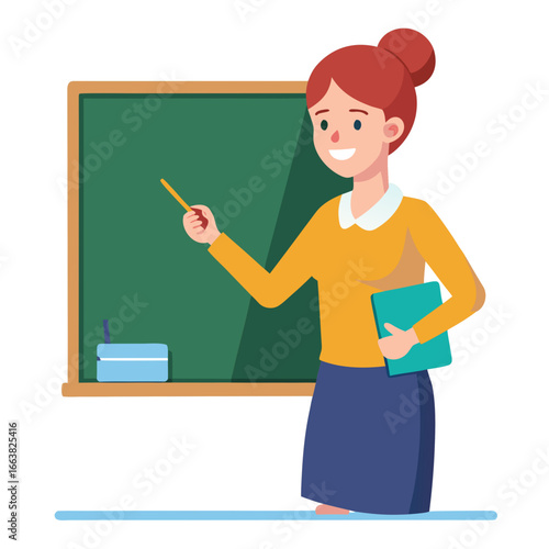 teacher at the blackboard