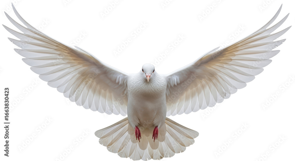 Obraz premium Isolated White Dove Flying