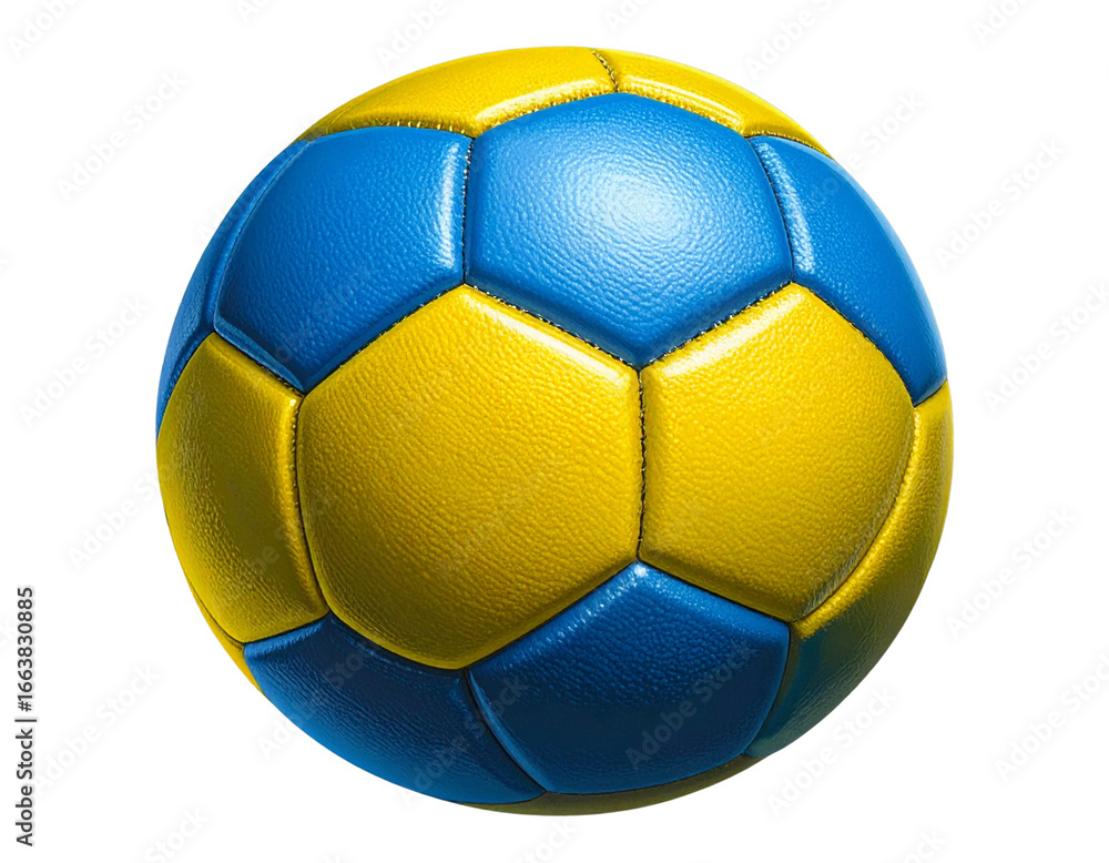 Stylized Soccer Icon with Ukraine Flag Colors isolated on transparent backdrop Stylized Soccer Icon with Ukraine Flag Colors isolated on transparent backdrop