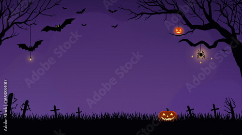 halloween background with pumpkin