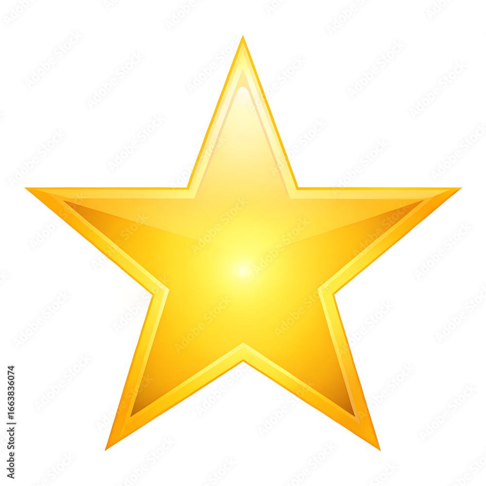 Obraz premium gold star on white background