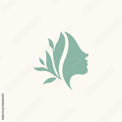 Face and Leaf elegant Spa Beauty Care Logo