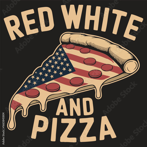 Creative Pizza T-Shirt Design with Cheesy Slice, Fun Cartoon Typography and Trendy Food Graphic Illustration for Casual Streetwear